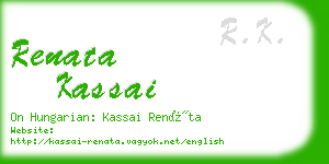 renata kassai business card